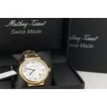 Boxed Mathey Tissot H138ps Gold Plated Gents Watch: links removed but present, RRP £199 purchased by