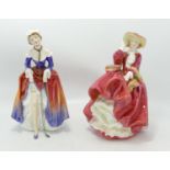 Royal Doulton Seconds Figures Top O The Hill HN1834 & Phyllis HN3180(2):