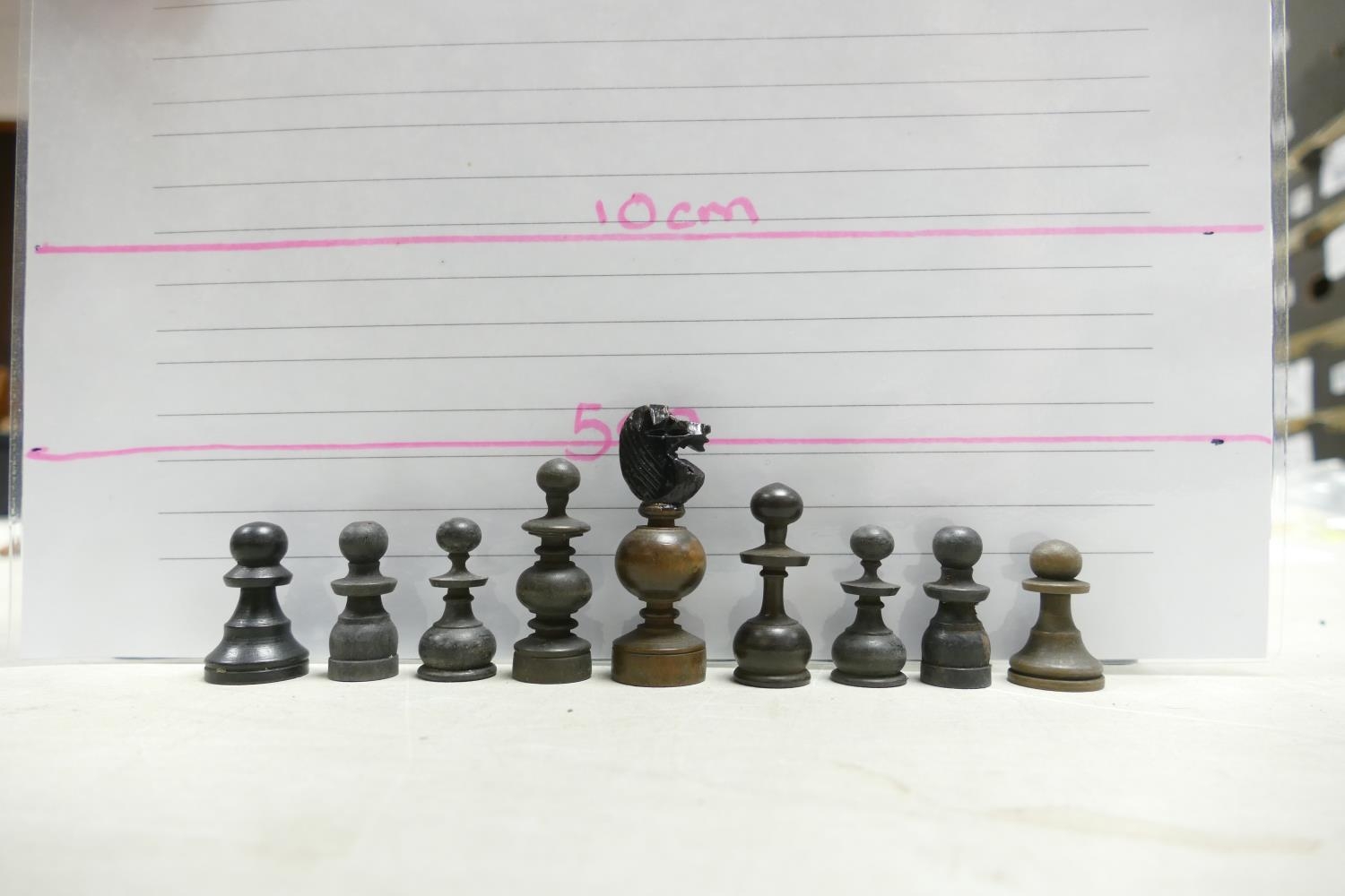 A collection of Early 20th Century Wooden Incomplete Chess Pieces: please see images for size and - Image 15 of 28