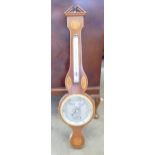 Reproduction Inlaid Banjo Barometer: height 80cm