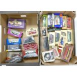 A large collection of Boxed Corgi , Matchbox & similar Vintage Model Vehicles: 2 trays