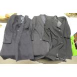A collection of three Crombie Type Quality Overcoats