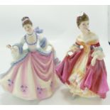 Royal Doulton Lady Figures Rebecca HN2805 & Southern Belle HN2229(2):