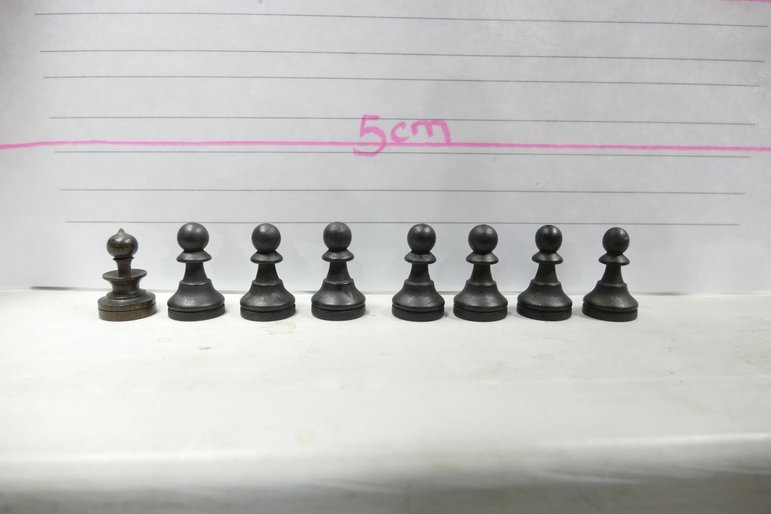 A collection of Early 20th Century Wooden Incomplete Chess Pieces: please see images for size and - Image 17 of 17