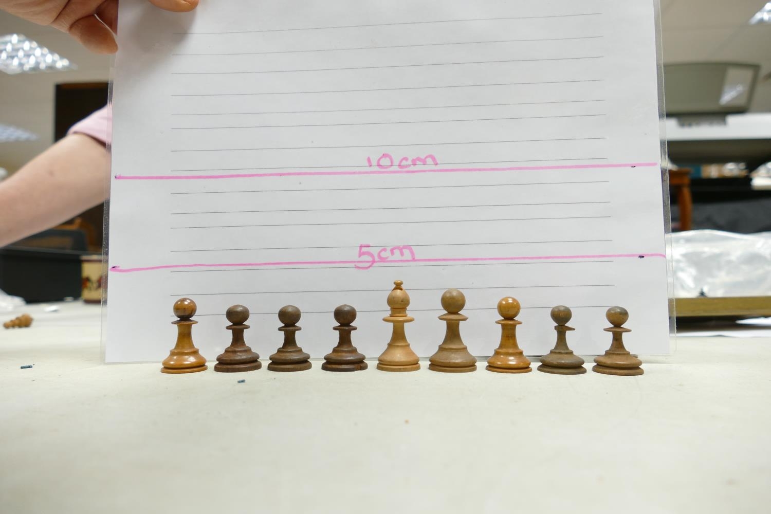 A collection of Early 20th Century Wooden Incomplete Chess Pieces: please see images for size and - Image 21 of 28