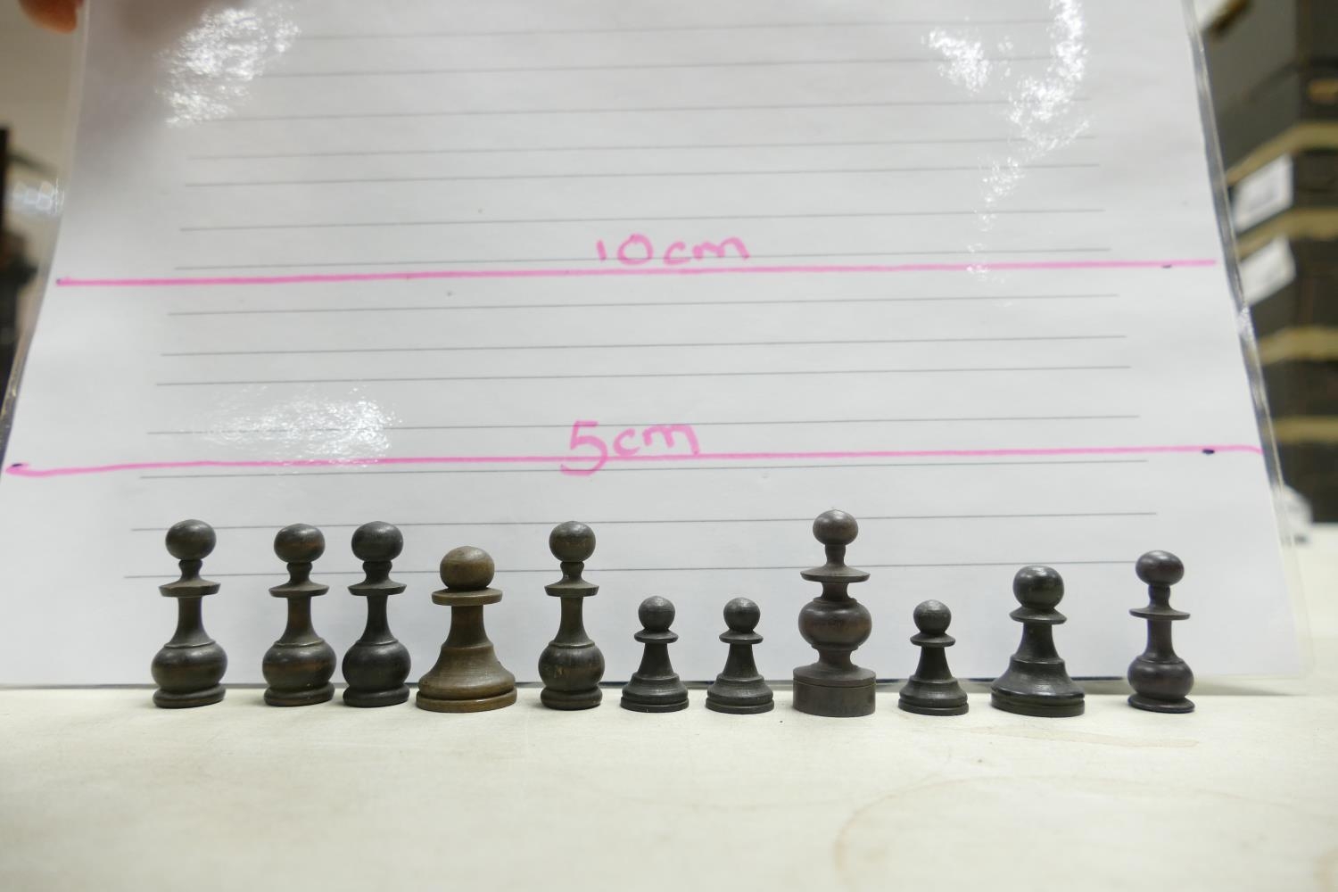 A collection of Early 20th Century Wooden Incomplete Chess Pieces: please see images for size and - Image 13 of 28