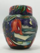 Moorcorft Floral Decorated Ginger Jar: Red Dot seconds, dated 2007, height 11cm, boxed