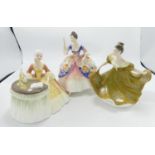 Royal Doulton Seconds Lady Figures Lynne HN2329, Meditation HN2330 & Christine HN2792(3):