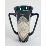 Moorcroft Snow Drop Patterned two Handled Vase: MCC backstamp, height 15cm