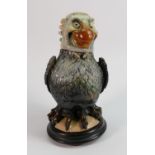 British Studio Pottery Grotesque bird: Inspired by the Martin Brothers, marked R.C Kew to inner