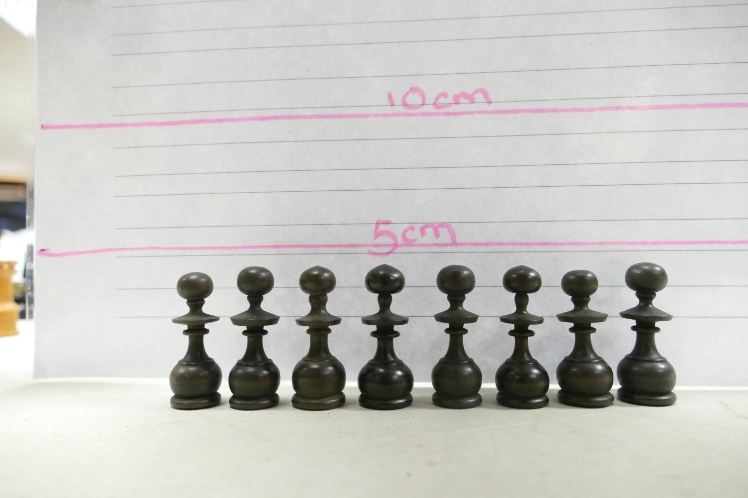 A collection of Early 20th Century Wooden Incomplete Chess Pieces: please see images for size and - Image 6 of 12