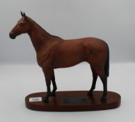 Beswick Arkle on wooden plinth: