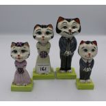Lorna Bailey set of four cats: Bride, Groom, Bridesmaid and Pageboy (4).