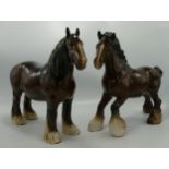 Beswick 818 Shire Horse & Cantering Shire 975(2):
