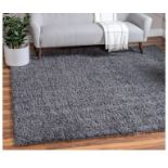 A brand new 'Unique Loom' branded rug: Zermatt Shag Collection D/Grey 305cm x 305cm.