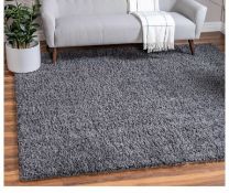 A brand new 'Unique Loom' branded rug: Zermatt Shag Collection D/Grey 305cm x 305cm.