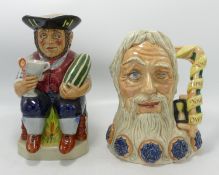 Kevin Francis Limited Edition Toby Jug The Gardner: together with Personalised Five Town Pottery