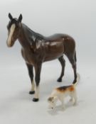 Beswick Racehorse 701 & Foxhound(2):