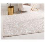 A brand new 'Unique Loom' branded rug: Himalaya Collection White/Brown 240cm x 240cm.