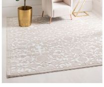 A brand new 'Unique Loom' branded rug: Himalaya Collection White/Brown 240cm x 240cm.