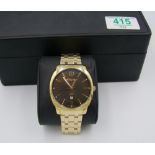 Mathey Tissot Branded Gents Gold Plated Watch: RRP £89 purchased by vendor as part a collection of