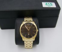 Mathey Tissot Branded Gents Gold Plated Watch: RRP £89 purchased by vendor as part a collection of