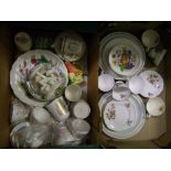 A mixed collection of ceramic items to include: floral tea ware items, Royal Doulton April Shower