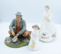 Royal Doulton figures to include: Bon Appetit Hn2444 ( 2nds), Gillian HN3742 ( 2nds) and Daddy's