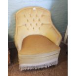 Mid century nursing/bedroom chair of small proportions: 54cm W x 60cm D x 76cm H.