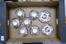 Six Mason's Mandalay cup and saucers: together with two small side plates ( 1 tray)