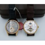 Two Constantin Weisz Mens Watches in leather travel Case : RRP £159, purchased by vendor as part a