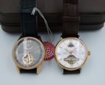Two Constantin Weisz Mens Watches in leather travel Case : RRP £159, purchased by vendor as part a
