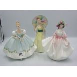 Royal Doulton lady figures to include First dance: HN2803, Jane HN2806 and Sunday Best HN2698. All