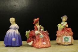 Royal Doulton Small Lady Figures: Cissie, Marie(seconds), Lydia HN1908 (3)