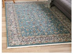 A brand new 'Unique Loom' branded rug: Nain Collection Blue 400cm x 600cm.