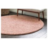 A brand new 'Unique Loom' branded rug: Zermatt Shag pink 155cm x 155cm Round.