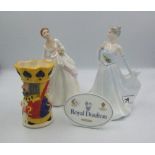 Royal Doulton figures to include Carol : HN2961 ( 2nds), king and queen of spades toby jug, Royal