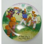 Joan Allen golly plate: The chums play a jolly game. 24cm diameter