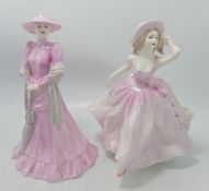 Coalport Ashley lady figurine: together with Melody (2)