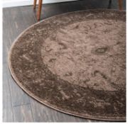 A brand new 'Unique Loom' branded rug: Vista Collection Beige/Brown 370cm x 370cm Round.