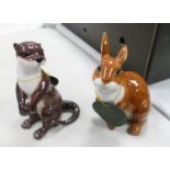 Boxed The Leonardo Collection Country Life Figures : Lp7562 Otter , LP7561 Rabbit (10)