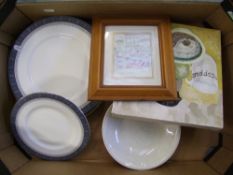 A mixed collection of items to include: Royal Doulton Sherbrooke dinner and salad plates, Dudson