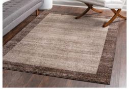 A brand new 'Unique Loom' branded rug: Loft Collection Brown/beige 245cm x 345cm.