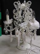 Three arm chandelier table lamp : new and unused . Height 55cm