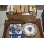 A collection of decorated wall plates: including Wedgwood Rupert Bear, Royal Doulton evacuee,
