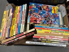 A collection of Annuals and Childrens books: to include Enid Blyton, Beano Dandy etc ( 1 tray)
