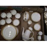 Paragon Athena coffee and dinner ware: to include coffee pot and cans, platter, dinner plates, gravy