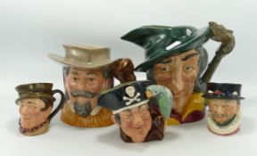 Royal Doulton Character Jugs to include: Large Pied Piper, Buffalo Bill from the Wild West