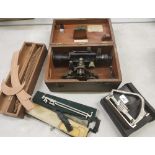 Oak cased Cooke Troughton & Simms internally focussing telescope: together with a cased