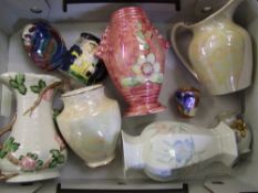 A mixed collection of items to include: Lustre ware , Old Court, James kent, vases jugs etc ( 1